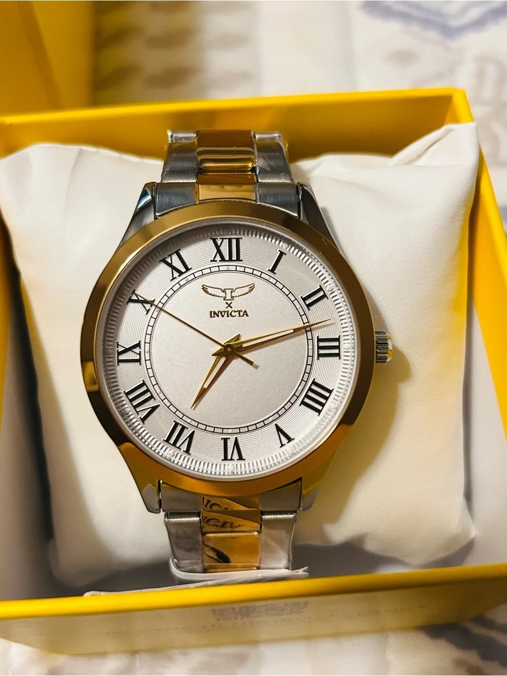 Invicta Two-Tone Silver and Gold Roman Numeral Dress Watch